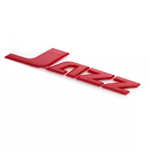 1x Red Jazz Letters ABS Emblem Car Trunk Badge Decal Sticker for Fit Jazz SE SR - Picture 1 of 2