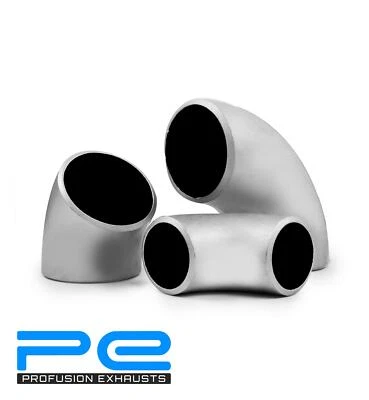 PROFUSION EXHAUSTS SCH10 45 or 90 Degree 304 Stainless Steel Elbow Turbo Exhaust Manifold Bend