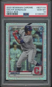 2020 Bowman Chrome OSCAR GONZALEZ MEGA BOX PSA 10 BCP-109 GUARDIANS - Picture 1 of 1