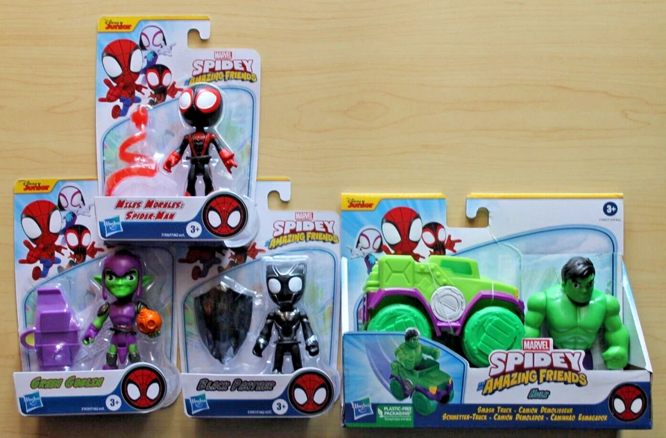 Spidey and his Amazing Friends Hulk Smash Truck Duende Verde Pantera Negra Millas Foto 1 de 1