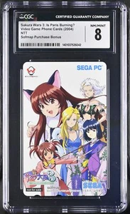 Sakura Wars 3 2004: ¿Está ardiendo París? Tarjeta telefónica Sega PC Sofmap, CGC - Imagen 1 de 2