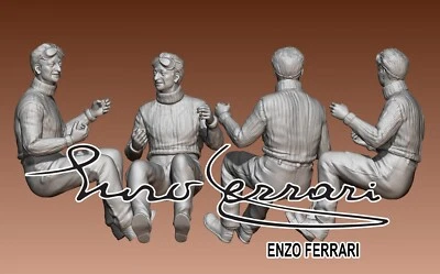 FIGURE 1/24 ENZO FERRARI DRIVING CMC GMP SPARK MINICHAMPS RÉPLIQUES GP - Photo 1/4