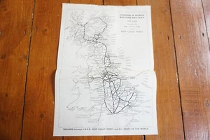 1935 LNER East Coast Ports Railway Map - Picture 1 of 3