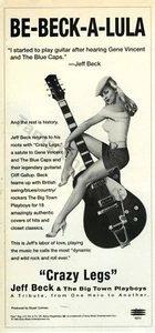 1993 Jeff Beck Crazy Legs Old Album Promo PRINT AD Great Wall Decor (3162) - Picture 1 of 1