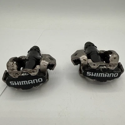Shimano PD-M520 Clipless SPD Pedals Black Dual-Sided MTB Mountain Bike Used - Image 1 of 4