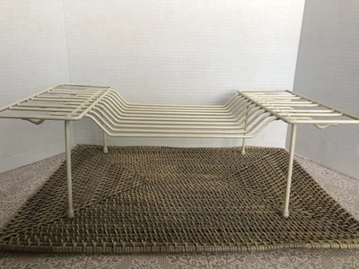 Estante de alambre recubierto Rubbermaid vintage beige taza plato taza armario organizador Foto 1 de 4