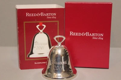 One (1) Reed & Barton Silverplated Annual Edition Christmas Bell 2011 New in Box - Image 1 of 4