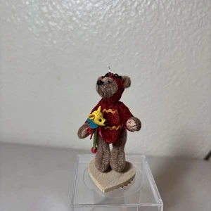 Little teddy bear miniature designed by Sally Lambert 3” w/container v 032 - Picture 1 of 10