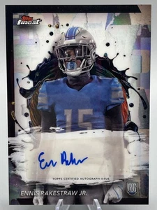 2024 Topps Finest Ennis Rakestraw Jr. Chrome Refractor Rookie Auto RC Lions - Picture 1 of 2