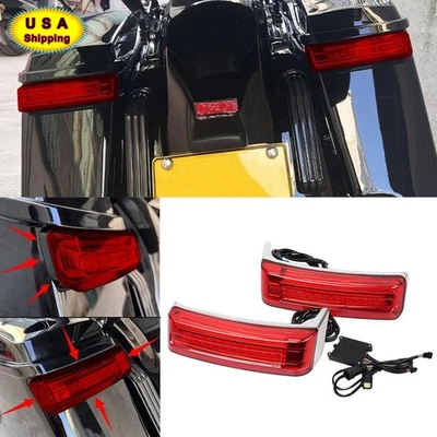 Luz de señal de giro de freno de funcionamiento alforja LED para Harley CVO Ultra Limited FLHTK Foto 1 de 4