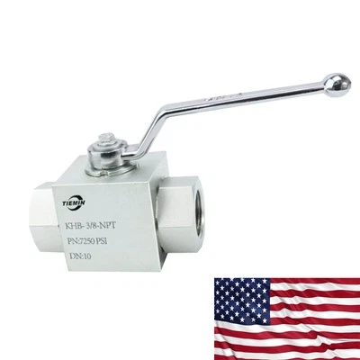 3/8Inch NPT 7250PSI 2way High Pressure Hydraulic Ball Valve - Image 1 of 4