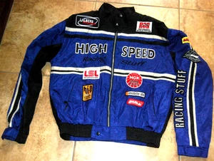 High Speed Racing Motorcycle vintage jacket MEN's size LARGE - Picture 1 of 18