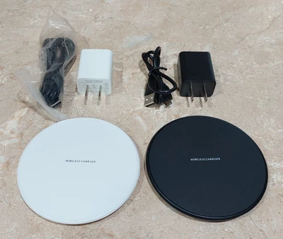 12W Max Wireless Fast Charger Charging Pad for Samsung Phone Buds iPhone AirPods - Image 1 of 2