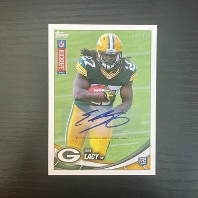 2013 Topps Kickoff #5 Eddie Lacy Autograph Auto /79 Rookie Packers - Image 1 of 3