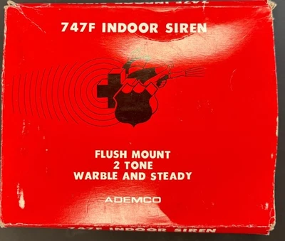 Ademco 747F Flush Mount Siren - 95dB Loud Alarm with Easy Install Hardware - Image 1 of 3