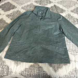 Vintage Koret Polyester Suede green jacket women’s medium. - Picture 1 of 14