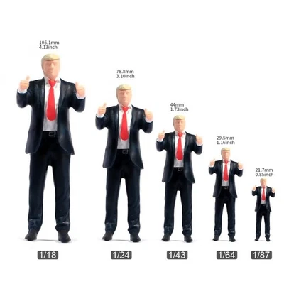 Painted Donald Trump President 1/87 1/64 1/43 1/24 1/18 Characters Chistmas TU - Image 1 of 4