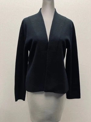 Cárdigan Suéter J Crew Talla L Negro Frente Abierto Manga Larga Estilo BO 156 NUEVO CON ETIQUETAS Foto 1 de 4