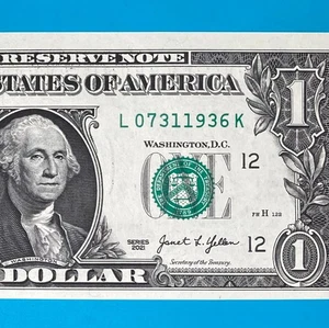 July 31, 1936 (L 07311936 K) BIRTHDAY $1 One Dollar Bill *UNC* - Picture 1 of 4