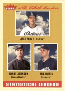 NL ERA Leaders (Jake Peavy / Randy Johnson / Ben Sheets) 2005 Fleer Tradition #2 - Picture 1 of 2