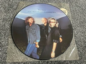 BEE GEES YOU WIN AGAIN 12" VINYL PICTURE DISC RECORD FANTASTIC CONDITION - Picture 1 of 13