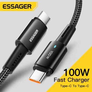 Essager USB C Cable 100W PD QC 3.0 USB Type C Fast Charging Wire For iPhone 16 - Picture 1 of 14
