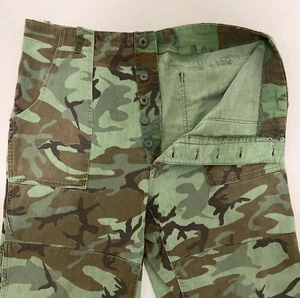 VTG 60'S ARVN RANGER CAMO VIETNAMESE US ARMY FATIGUE JUNGLE MILITARY PANTS 36x29 - Picture 1 of 16