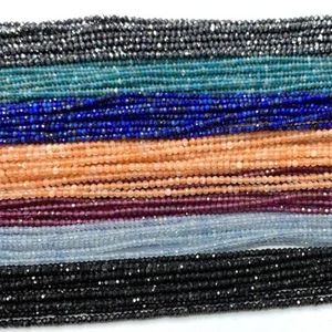 Acquamarina labradorite ametista pietra solare apatite tormalina rondelle sfaccettate - Foto 1 di 34
