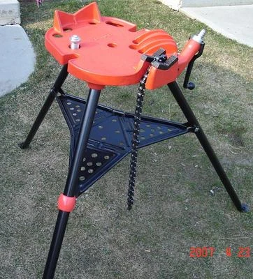 RICHFAR TOOLS 460 tripod Tristand Chain Vise Hold 6" pipe compatible with Ridgid 72037 36273