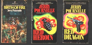 Lot of 3 Jerry Pournelle-PBs- RED HERON- RED DRAGON-BIRTH OF FIRE - Picture 1 of 2