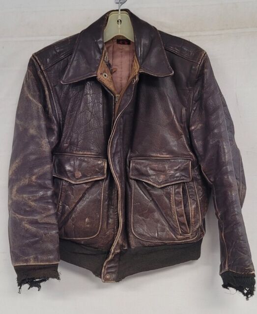 Bomber/Harrington Leather Vintage Outerwear Coats & Jackets