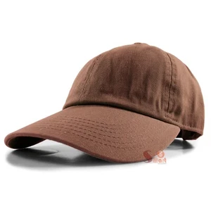 Plain Solid Polo Style Baseball Hat Washed Cotton Adjustable Cap Mens Womens - Picture 1 of 39