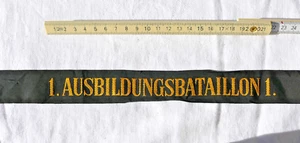 Mützenband  Marine Bundesmarine "1. AUSBILDUNGSBATAILLON 1."  Sammler 70er - Bild 1 von 1