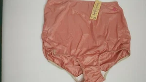 Slip mutandine vintage NOS DVF nylon lucido pin up donna taglia 7 largo tassello setoso - Foto 1 di 8