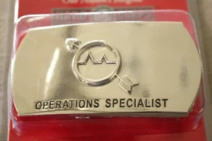 USN US NAVY USS SHIP SHORE AIR OPERATIONS SPECIALIST RATE SPECIALTY BELT BUCKLE - Bild 1 von 4