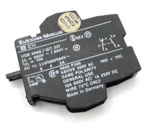 Módulo de bloque de contacto de botón auxiliar Klockner Moeller EC11 1NO 1NC - Imagen 1 de 6