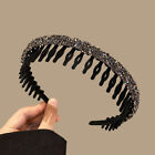 Fashion Flocking Acrylic Rhinestone Bezel Hair Hoops For Women Ladies Headban Sb