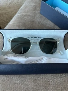 Warby Parker Durand 500m Non- Prescription Sunglasses Clear Frame - Picture 1 of 3