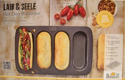 RBV Birkmann, Hot Dog Brötchen / Backform mit Antihaftbeschichtung   NEU - Bild 1 von 2