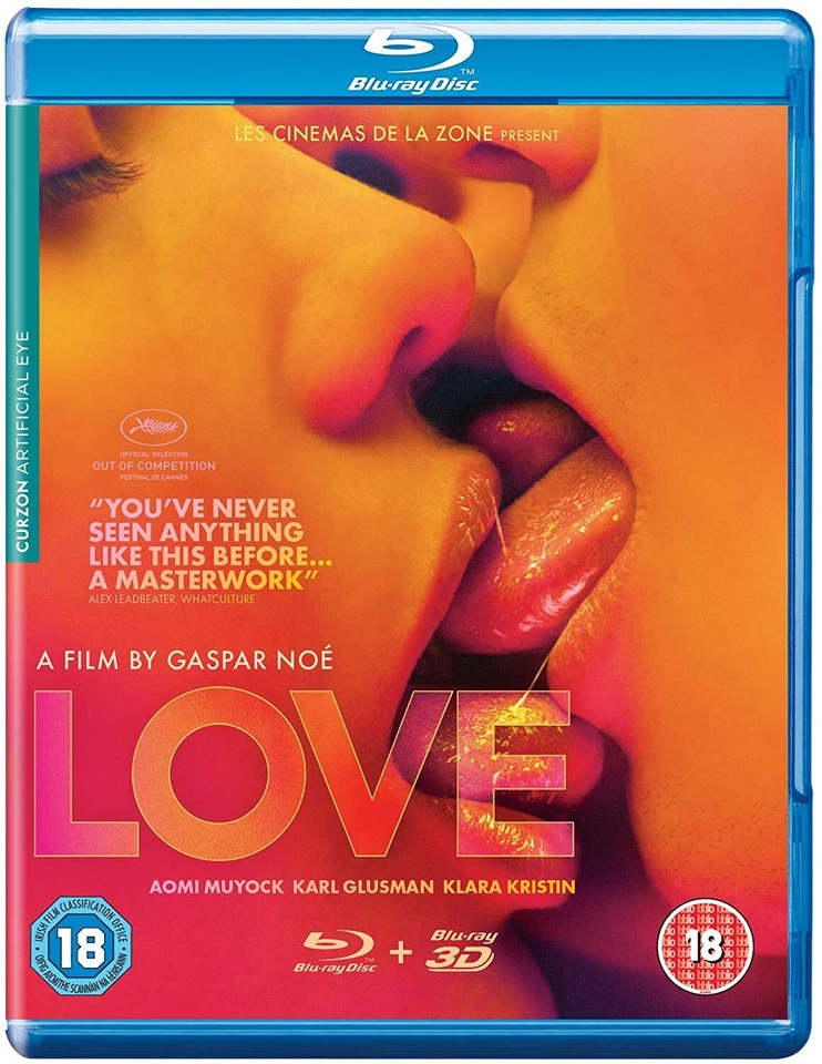 LOVE (2015) Gaspar Noe 3D + 2D Blu-Ray NEW (Region B - Not USA Compatible) - Image 1 of 2