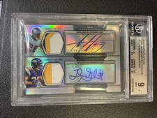 2010 Topps Platinum Adrian Peterson/Toby Gerhart Dual Auto Patch Card 15/25