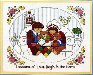 NEU 1983 Dimensions Lessons of Love 3549 Counted Cross Stitch Kit Vintage 11670 - Bild 1 von 3