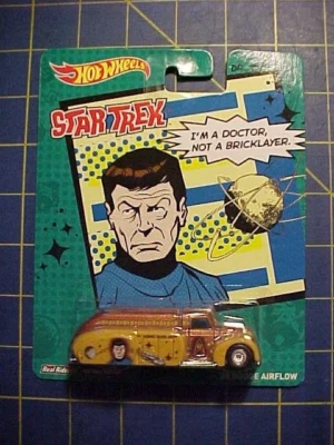 1/64 HOT WHEELS STAR TREK DR McCOY '38 DODGE AIRFLOW!  NIP  REAL RIDERS - Image 1 of 4