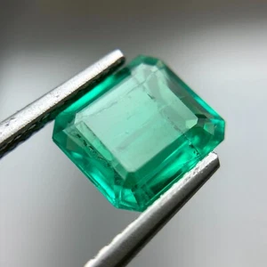 LAB GROWN BIRON 3.40 ct COLUMBIAN GREEN EMERALD OCTAGON CUT LOOSE GEMSTONE - Picture 1 of 3