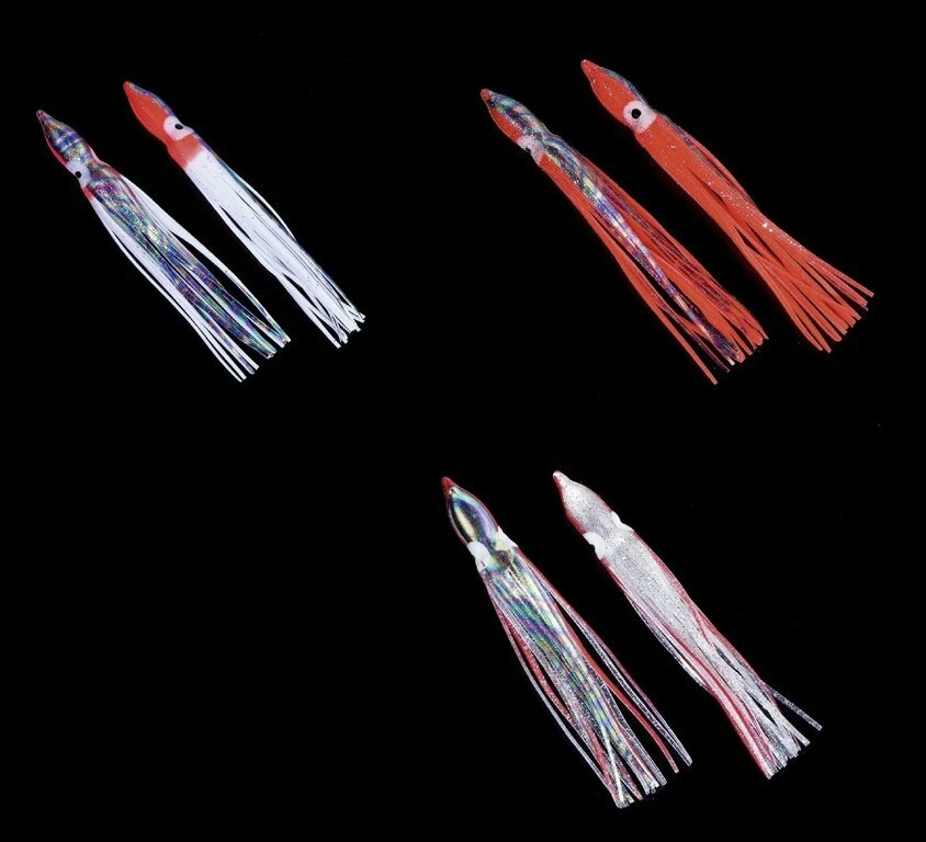 DEGA Octopusse holographisch 4 Stück lose mit Holo-Effekt Länge 12cm,Beifänger - Bild 1 von 1