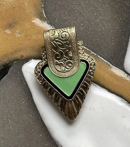 Jugendstil Clipbrosche emailliert AM Doublé (S 6705) - Picture 1 of 3