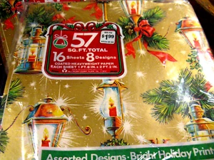 Vintage Christmas Wrapping Paper Assorted 8 Designs 16 Sheets 1970s Rare Sealed - Picture 1 of 4
