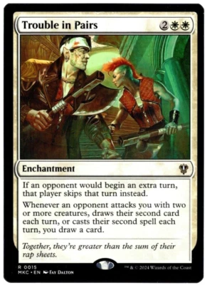 Trouble in Pairs 0015 Non Foil Rare Murders at Karlov Manor MTG Near Mint - Image 1 of 2