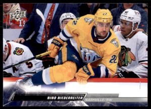 2022-23 UD Extended Series Base #579 Nino Niederreiter - Nashville Predators