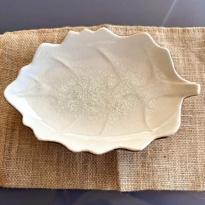 Set of 5 Pier 1 Imports Stoneware Autumn Leaf Shaped Appetizer Dishes - Picture 1 of 5